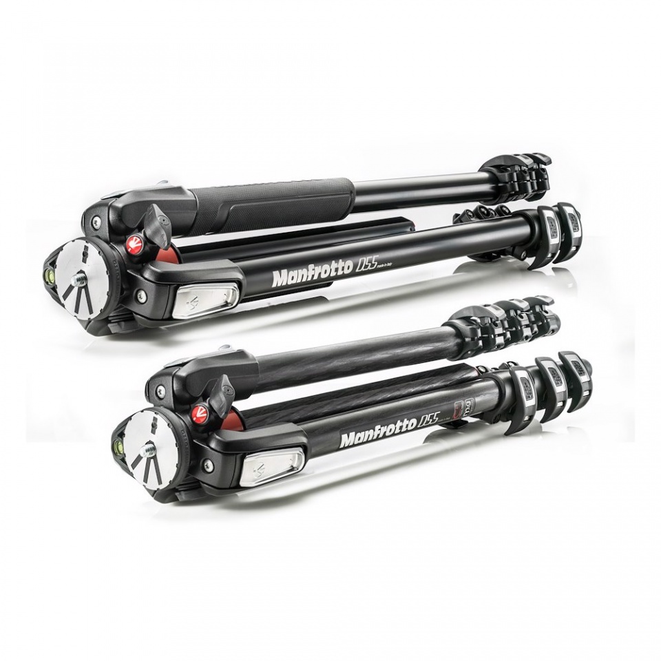 Ảnh Chân máy ảnh Manfrotto 055 Aluminium 3-Sections Tripod Black 3