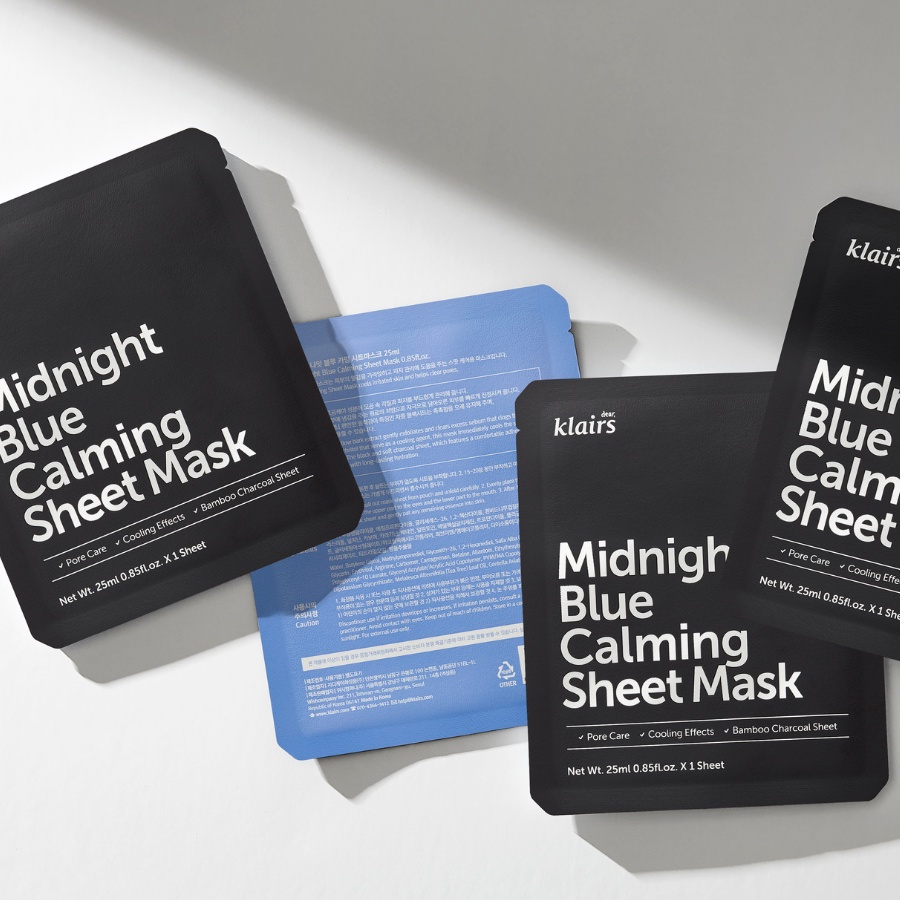Ảnh Mặt nạ làm dịu da Dear Klairs Midnight Blue Calming Sheet Mask 25ml 4