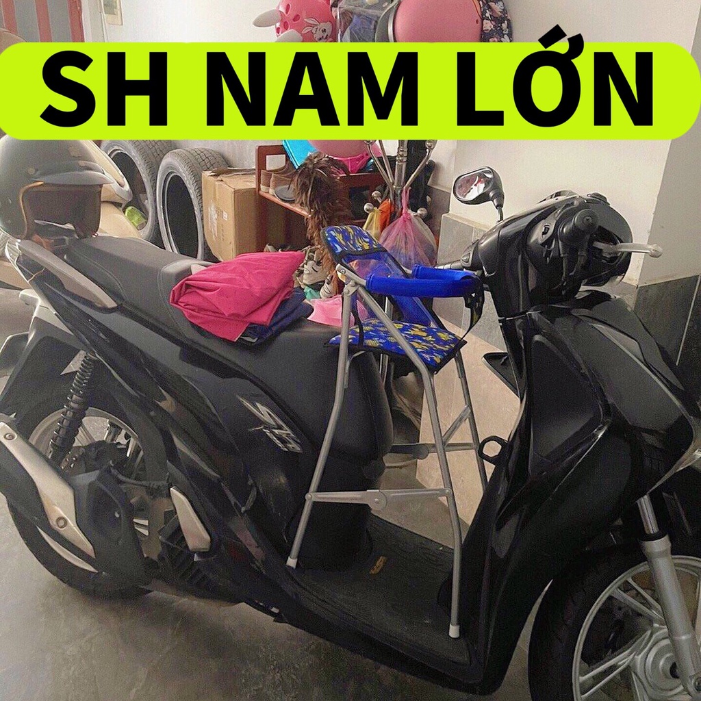 Ghế ngồi xe máy tay ga SH NAM - SH LỚN cho bé ,Ghế ga xếp gấp gọn sắt sơn tĩnh điện , AN TOÀN CHO BÉ