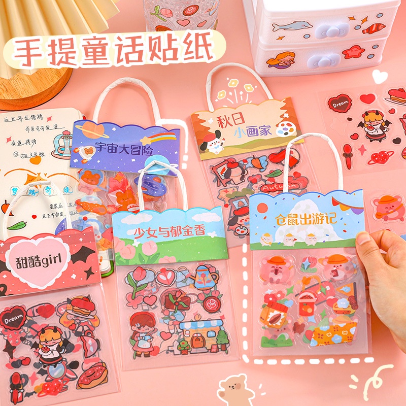 3 Túi 3 Tấm Sticker 10X10Cm Chống Nước
