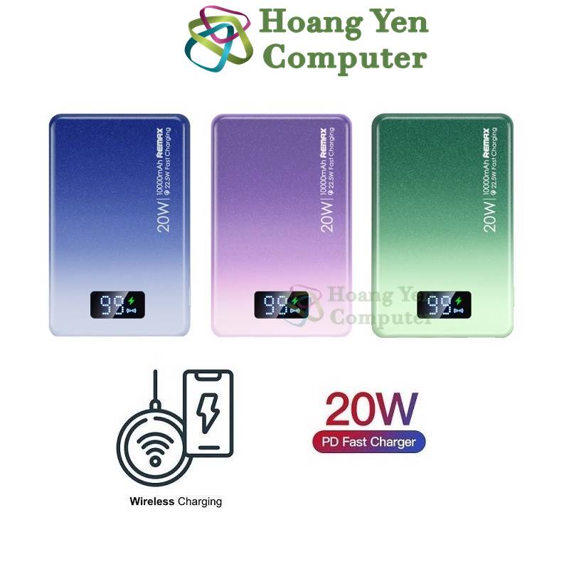 Sạc Dự Phòng Không Dây Remax RPP-531 10000mAh (Sạc Nhanh QC3.0 18W, 22 ...
