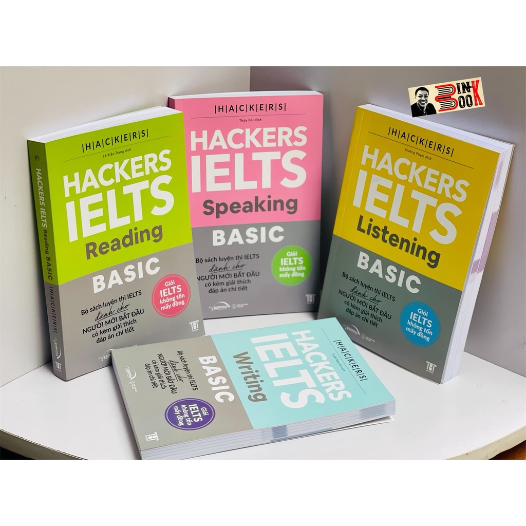 Sách - Combo 4 cuốn HACKERS IELTS BASIC - (Listening - Reading ...