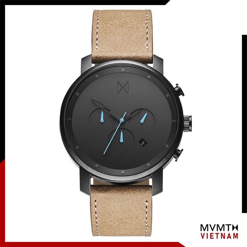 Đồng hồ nam MVMT Chrono Gun Metal Sandstone Leather 45mm | Shopee Việt Nam