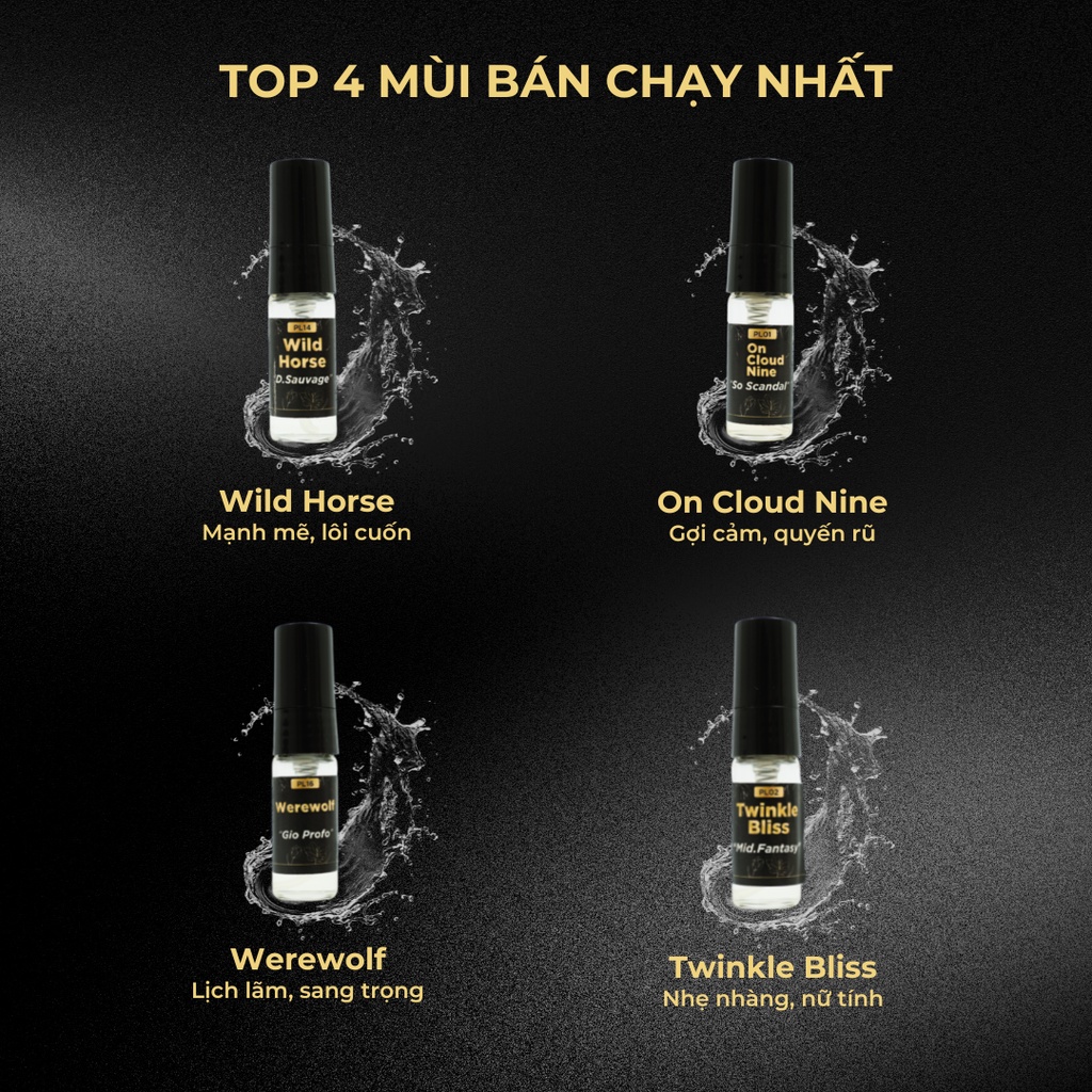 Ảnh Nước Hoa Chính Hãng PROLA Mini Nam Nữ Thơm Lâu Nhẹ Nhàng Cuốn Hút 3 ml - 21 Mùi Hương 2