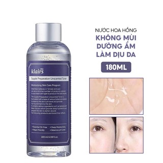 Nước Hoa Hồng Klairs Supple Preparation Toner 180ml - Bebeau