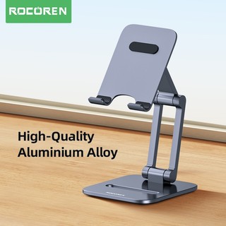 Rocoren Nhôm Để Bàn Giá Đỡ Điện Thoại Đứng Có Thể Gập Lại Máy Tính Bảng Hỗ Trợ Giá Đỡ Cho iPhone 17 16 15 iPad Pro Air Đa Năng Giá Đỡ Gắn