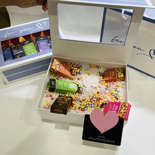 (24*19*8 cm) Combo hộp quà cửa sổ For You sang trọng tặng người yêu, ngày lễ Valentine, kèm túi giấy, phụ kiện xinh xắn