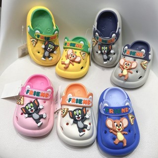 Dép sục cho bé gắn sticker TOM,Jerrry chất liệu nhựa EVA siêu nhẹ đế có thể tháo rời để vệ sinh(A05)