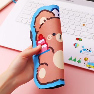 Miếng Lót Chuột Pad Chuột Silicon Chống Trượt Thấm Thảm Lưới Hình Họa Tiết Gấu Thỏ - Thỏ Hồng VPP