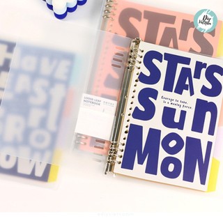 Sổ Còng Nhựa Cứng B5/A5 8 Còng – Kèm Giấy Refill + Phân Mục | Binder Notebook Chống Nước, Tháo Lắp Tiện Lợi