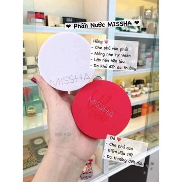 Phấn Nước Kềm dầu Missha Velvet Finish Cushion Vỏ Đỏ SPF50+ PA+++-Phấn Nước MISSHA Velvet Finish Cushion SPF50+/PA+++