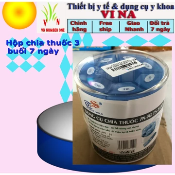 Hộp chia thuốc , Dụng cụ chia thuốc 7 ngày, 3 buổi 1 ngày Thương hiệu Đài Loan - TS5170