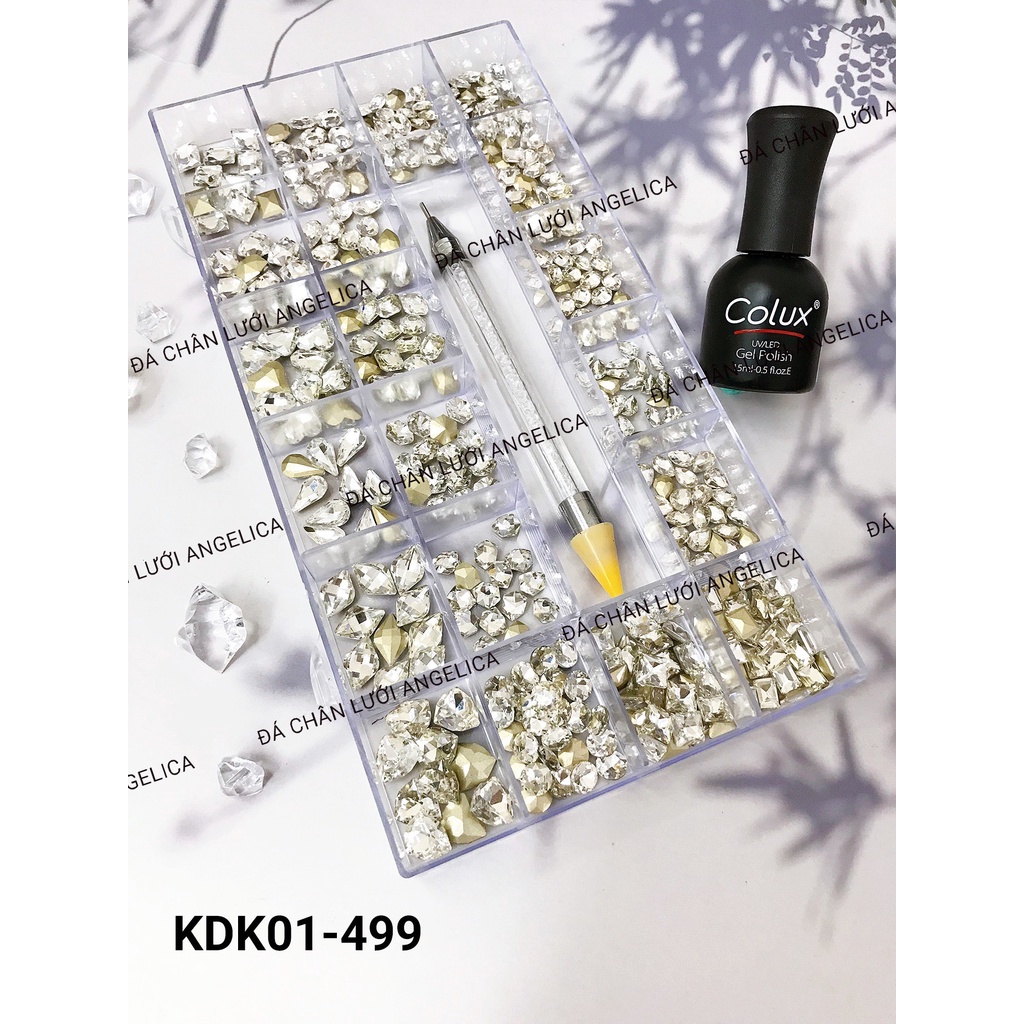 Khay Đá Khối Nail Mix Size To Nhỏ Tặng Kèm Phụ Kiện Làm Móng ANGELICA KDK