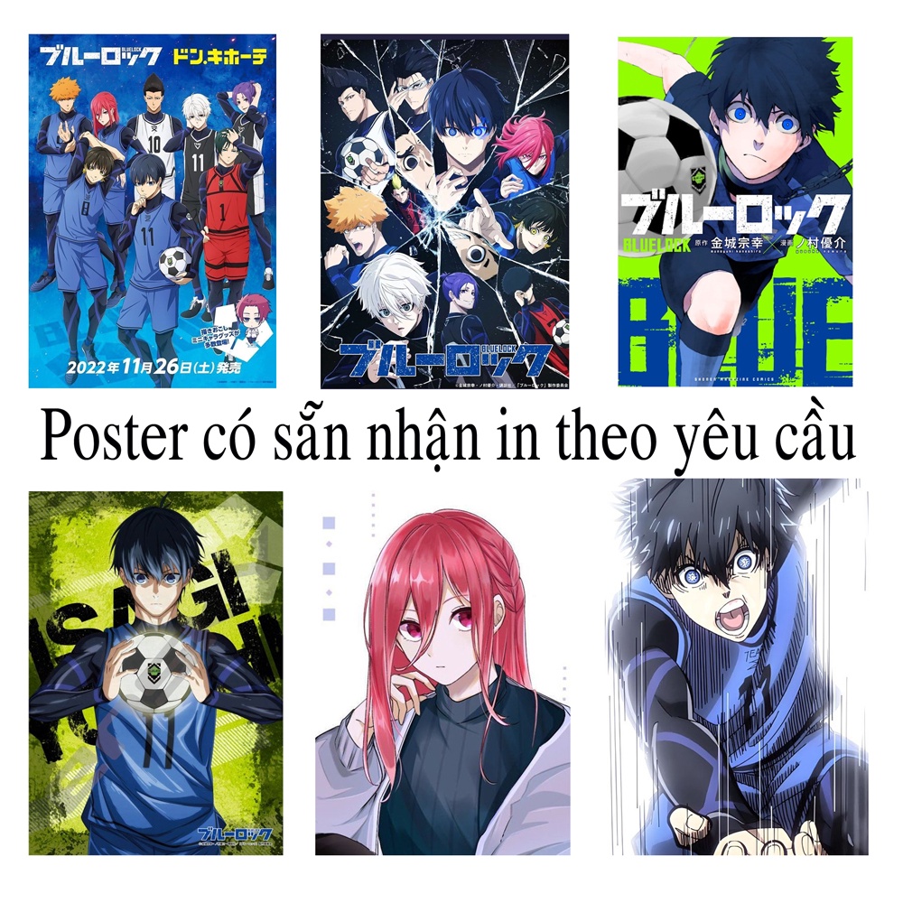 Anime Poster Blue Lock Isagi Yoichi Bachira Meguru Wall Scroll Home  Decoration