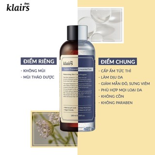 Nước Hoa Hồng Klairs Supple Preparation Toner 180ml - Bebeau
