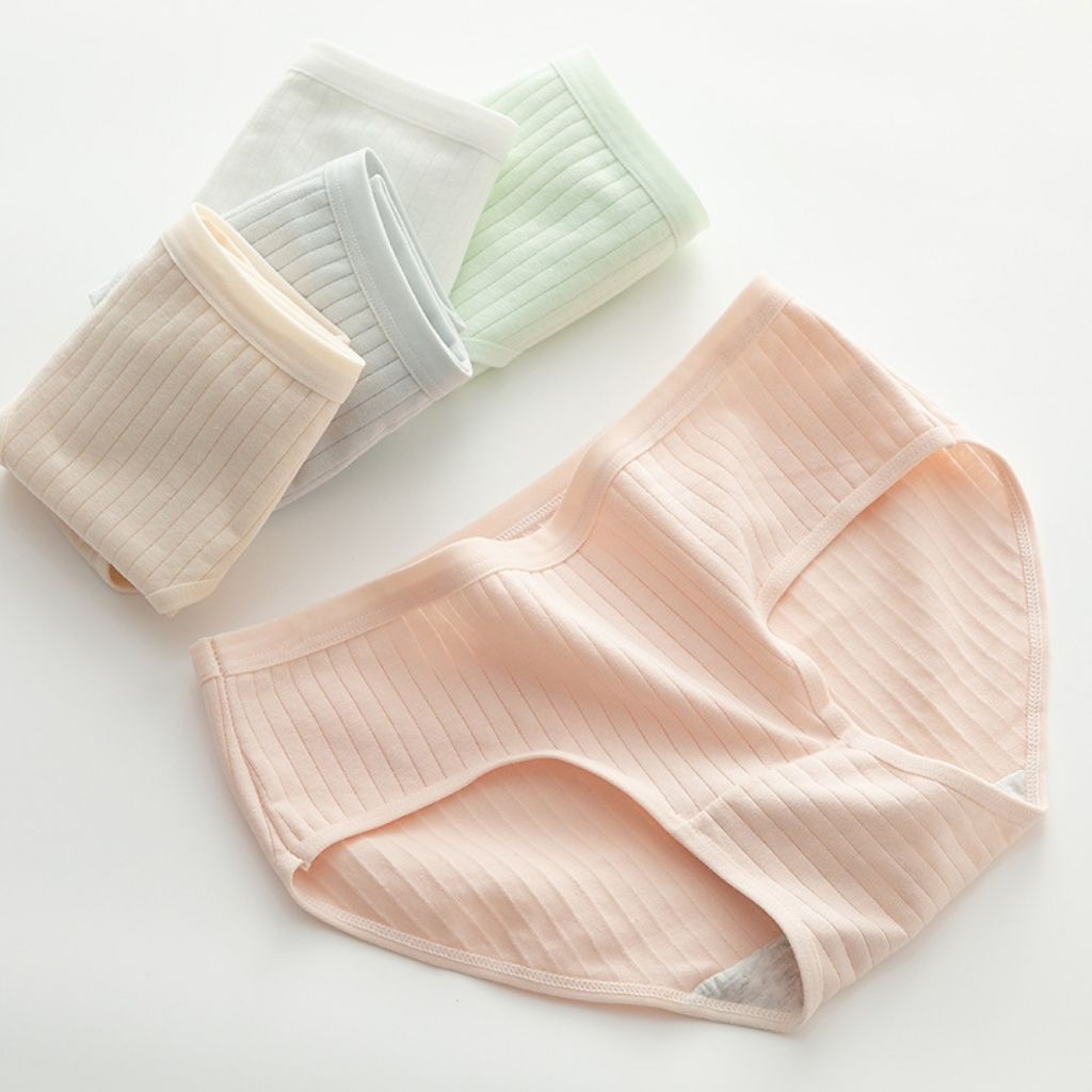 Quần lót nữ cotton gân tăm thấm hút mồ hôi, Quần chip nữ cạp vừa tôn dáng sexy LANIXA L562