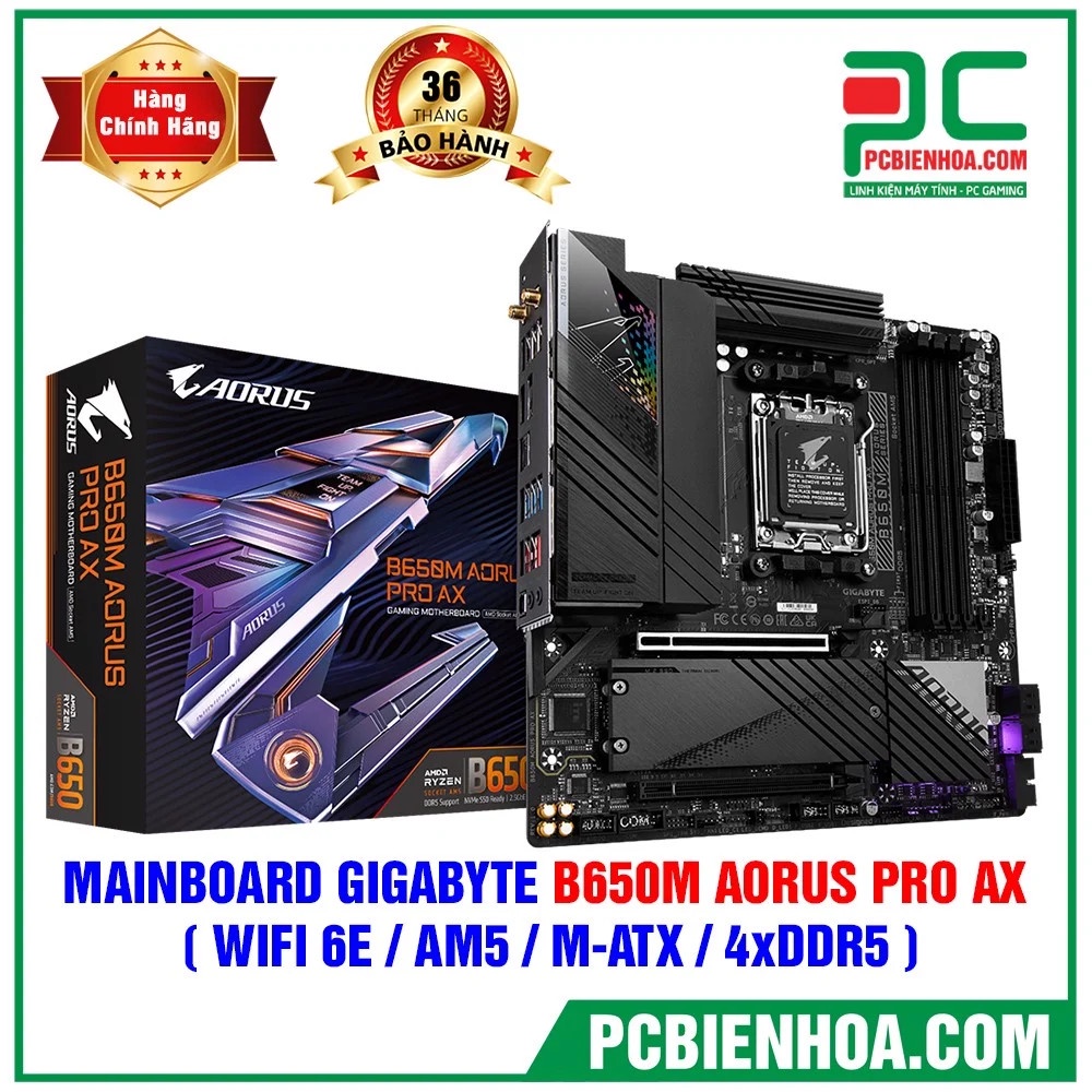 MAINBOARD GIGABYTE B650M AORUS PRO AX ( WIFI 6E /
