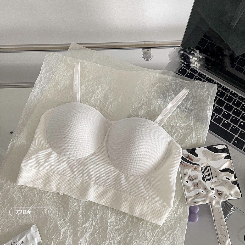 Áo Bra Cotton  Đệm Su Mỏng Không Gọng Hở Lưng Gợi Cảm 6522