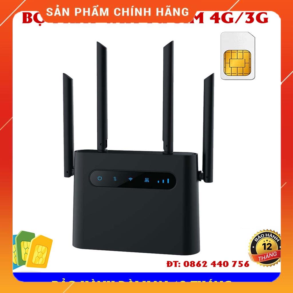 Bộ phát wifi 4G phát wifi từ sim MK1200 4 ăng ten, có 2 cổng LAN ra (Xả ...