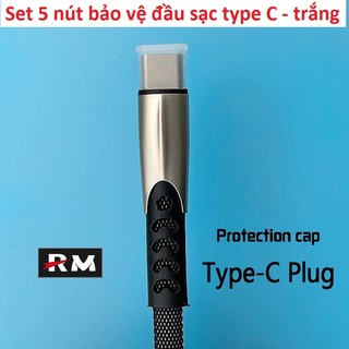 Combo 5 nút bảo vệ đầu cáp sạc Type-C chống bụi chống trầy tiện lợi