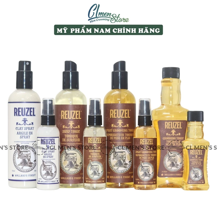 Xịt tạo phồng tóc Prestyling Reuzel Grooming Tonic - Surf Tonic Sea Salt Spray - Reuzel Spray Grooming Tonic- Clay Spray