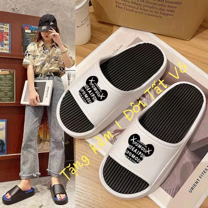 Dép bánh mì quai trơn độn đế siêu nhẹ thời thượng Dép ulzzang nam nữ, Dép bánh mỳ quai ngang unisex siêu tôn dáng