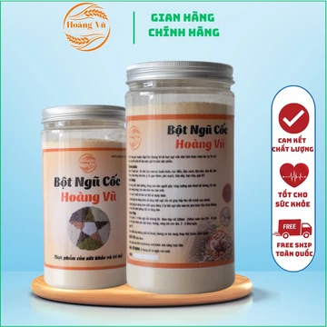 Ngũ cốc Hoàng Vũ cao cấp,bột ngũ cốc ăn sáng dinh dưỡng 100% nguyên liệu hữu cơ bổ sung dinh dưỡng cho cơ thể 500gr