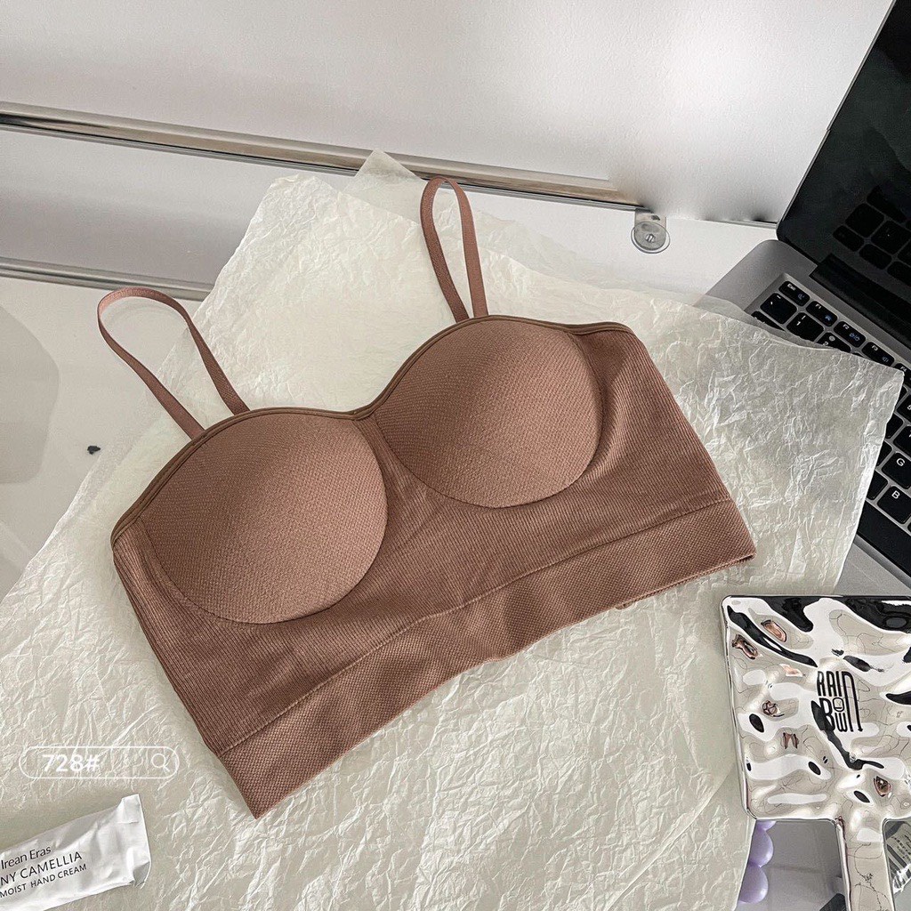 Áo Bra Cotton  Đệm Su Mỏng Không Gọng Hở Lưng Gợi Cảm 6522