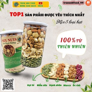 hạt dinh dưỡng mix 5 loại hạt tốt cho sức khoẻ 500gr