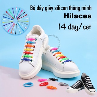 14 Dây- Bộ Dây Giày Thông Minh Silicon Hilaces - (CÓ VIDEO HƯỚNG DẪN) DAYGIAY