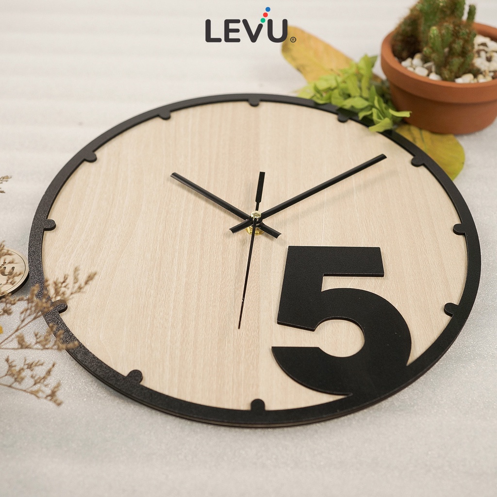 Đồng hồ gỗ Handmade treo tường Decor trang trí SB021