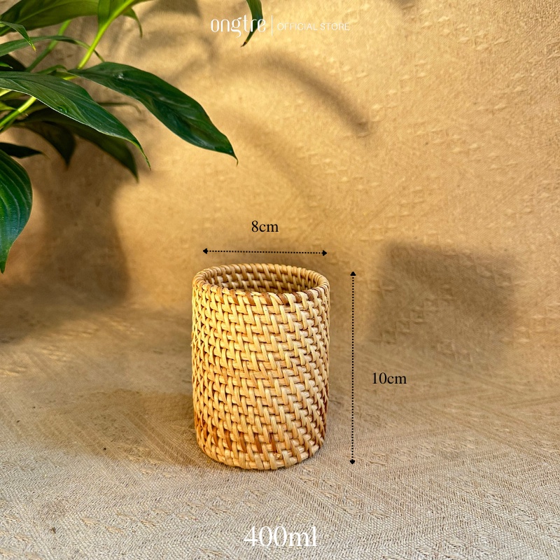 Cốc Decor Mây Guột ONGTRE, Cốc Mây Trang Trí, Ống Cắm Bút, Decor Nhà Cửa, Nhiều Kiểu Dáng, Nhà Hàng, Khách Sạn, Resort
