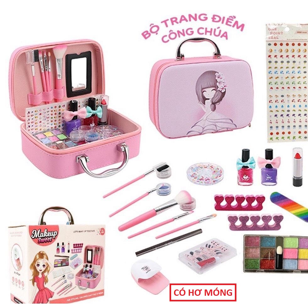 [ SỈ RẺ] Vali trang điểm cho bé gái, đồ chơi makeup trẻ em cao cấp, an