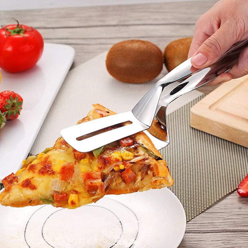 Kẹp nướng lật đa năng BBQ thép không gỉ chịu nhiệt cao dễ làm sạch 90gr màu bạc