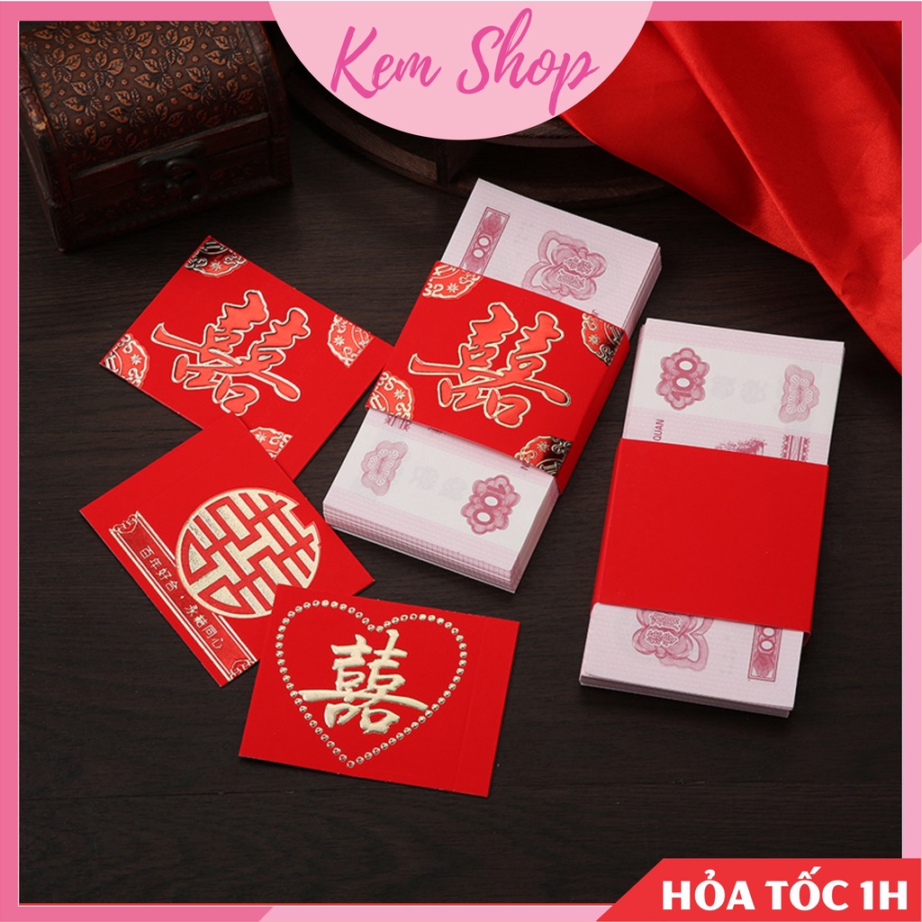 Giấy niêm phong nạp tài sính lễ đám cưới, đám hỏi - Kem Shop K331
