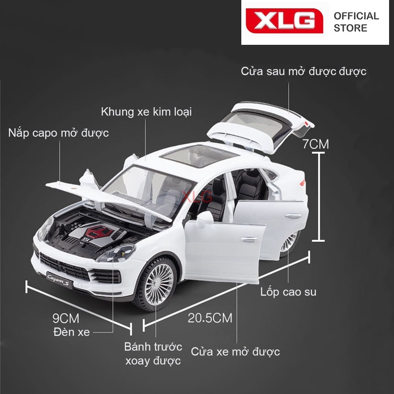 Ảnh Xe mô hình ô tô Porsche Cayenne cao cấp tỷ lệ 1:24 kim loại 4