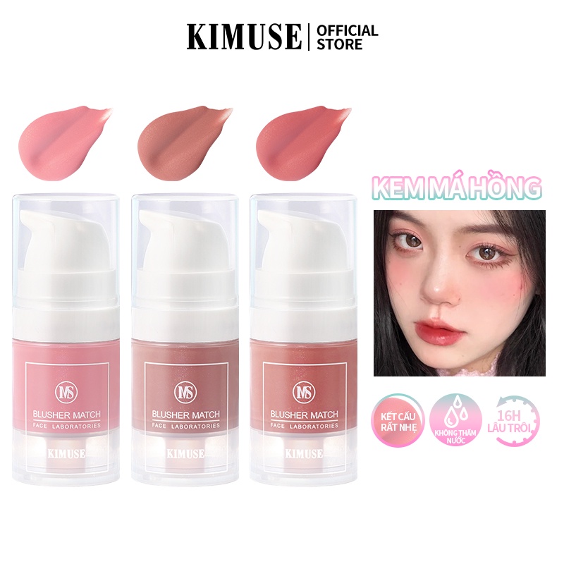 Ảnh Kem má hồng KIMUSE chống thấm nước và mồ hôi 6ml 2