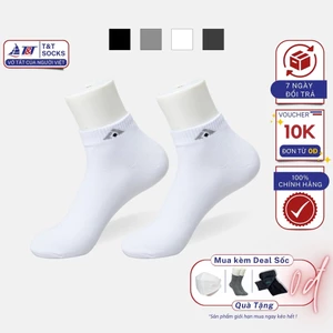 Tất cổ ngắn nam logo trơn T&T SOCKS - NAM 201