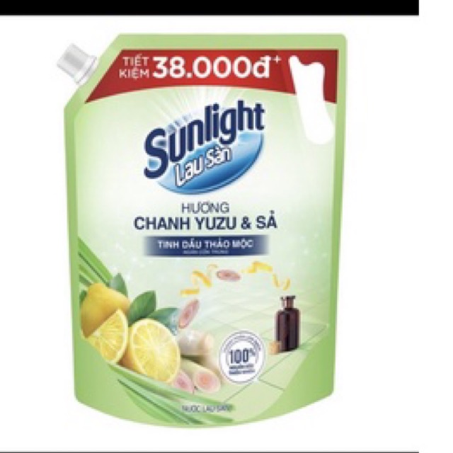 Túi nước lau sàn Sunlight hương hoa diên vỹ/ chanh sả