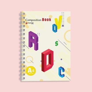Sổ lò xo kẻ ngang 200 trang khổ A4 TUANVIET BOOKS chủ đề Alphabet - Phù hợp làm sổ kế hoạch, sổ nhật kí, tập vở ghi chép