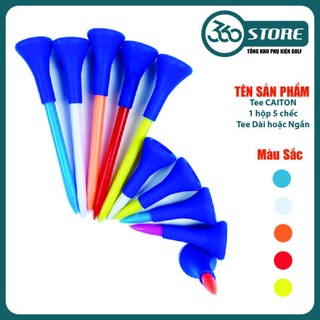 Tee Chơi Golf Caition - Tee Nhựa dài ngắn 4,2 - 8,3cm - Có đầu bằng cao su mềm rễ ràng để bóng - 360 STORE