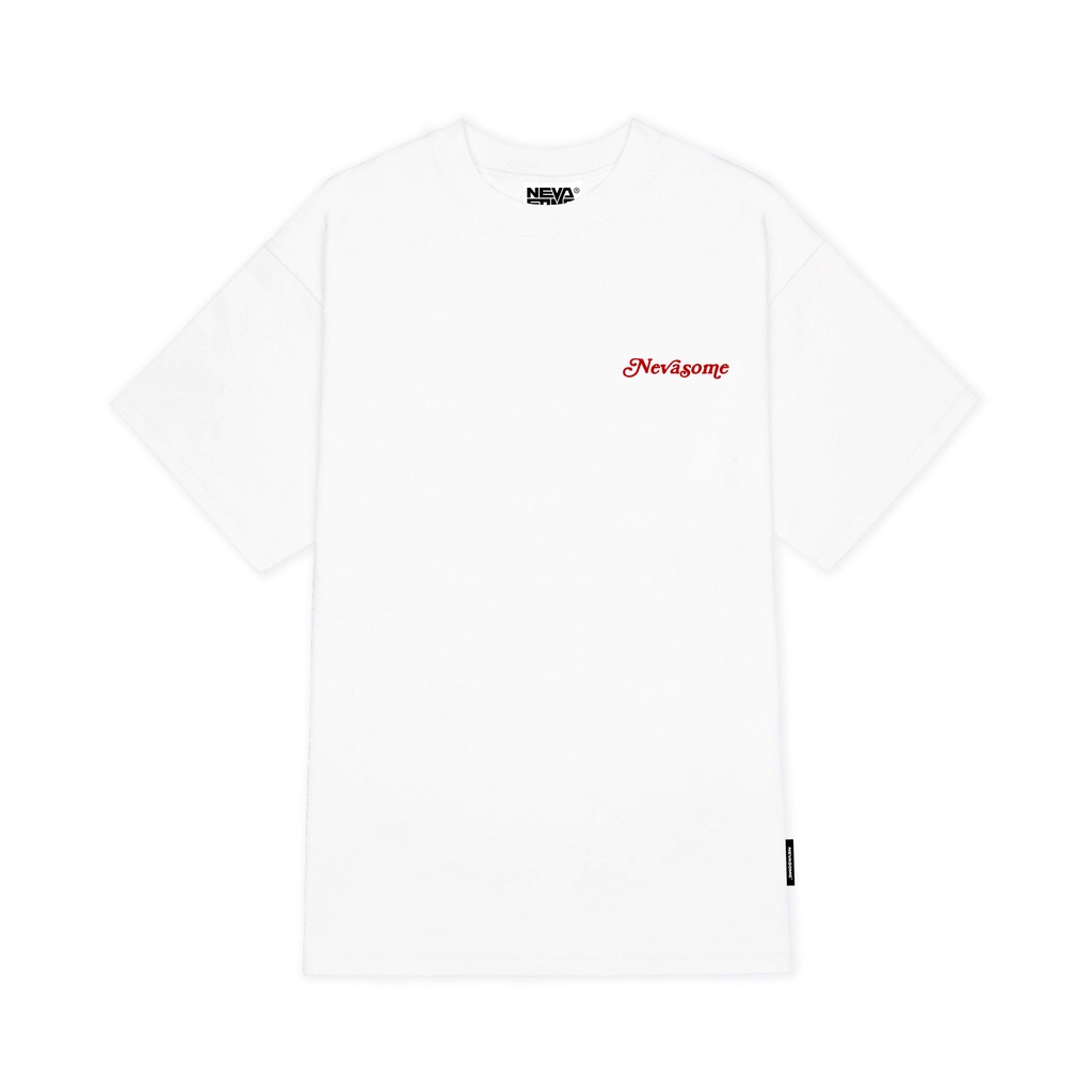 [Xả Hàng] Áo Thun Oversize Local Brand NEVASOME Good Day Trắng Cotton Tay Lỡ Form Rộng Nam Nữ