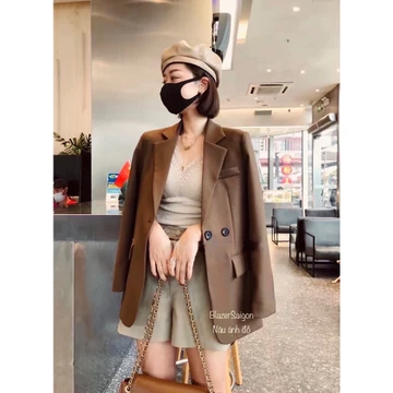 Áo Vest Nữ Áo Blazer Nữ Áo Khoác 2 Nút Phom Rộng Blazer Hàn Quốc - Blazer thiết kế Chuẩn - BLA22035