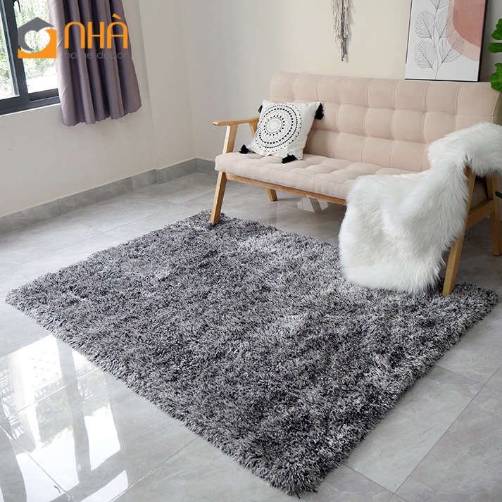 Thảm Trải sàn Lông Sợi Ngắn Thổ Nhĩ Kỳ Dệt Sợi In Caro Xéo cao cấp
