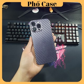 [Lưng + Viền] Miếng dán lưng vân Carbon cho iPhone (iPhone 12 – iPhone 17 Pro Max)
