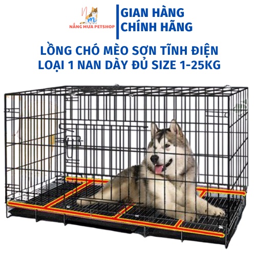 Lồng chó, Chuồng chó nhỏ, chuồng mèo sơn tĩnh điện full 4 size S, M, L ...