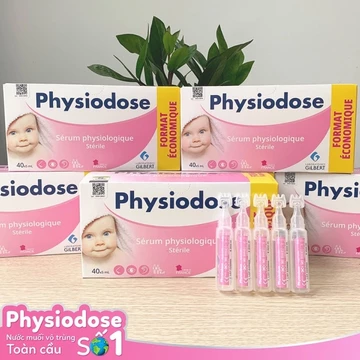 [HSD 1/2027] Nước Muối Sinh Lý Hồng Physiodose Pháp cho Bé - Vệ sinh răng miệng rơ lưỡi , rửa mũi DR PAPIE