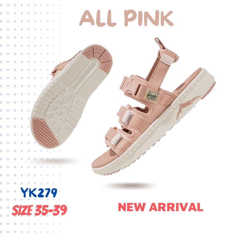 Ảnh Dép Sandal Nữ Genki Màu Hồng Quai Chéo Thời Trang Cao Cấp Chính Hãng Sport YK279 1