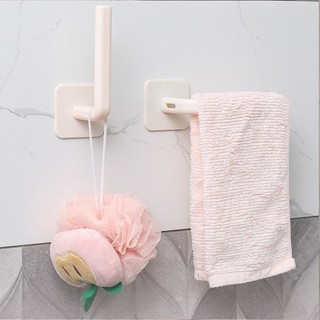 Móc chữ L dán tường treo đồ đa năng,móc dán ko cần khoan đục treo đồ nhà tắm,nhà bếp tiện lợi { H }