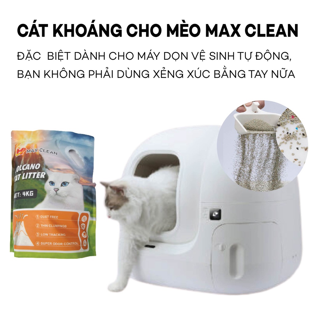 Ảnh Cát Khoáng Cho Mèo, Cát Vệ Sinh Cao Cấp Chuyên Dùng Cho Máy Vệ Sinh, Máy Dọn Phân Mèo 3